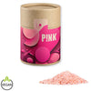 Rosa Kristallsalz, ca. 135g, Kraftpapierdose Midi bedrukken – promotionele snack