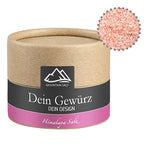 Rosa Kristallsalz, ca. 75g, Kraftpapierdose Mini bedrukken – promotionele snack