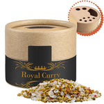 Royal Curry, ca. 50g, Kraftpapierstreuer Mini bedrukken – promotionele snack