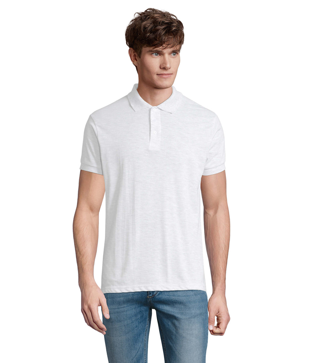 PRIME heren polo 200 g Prime Men in asgrijs