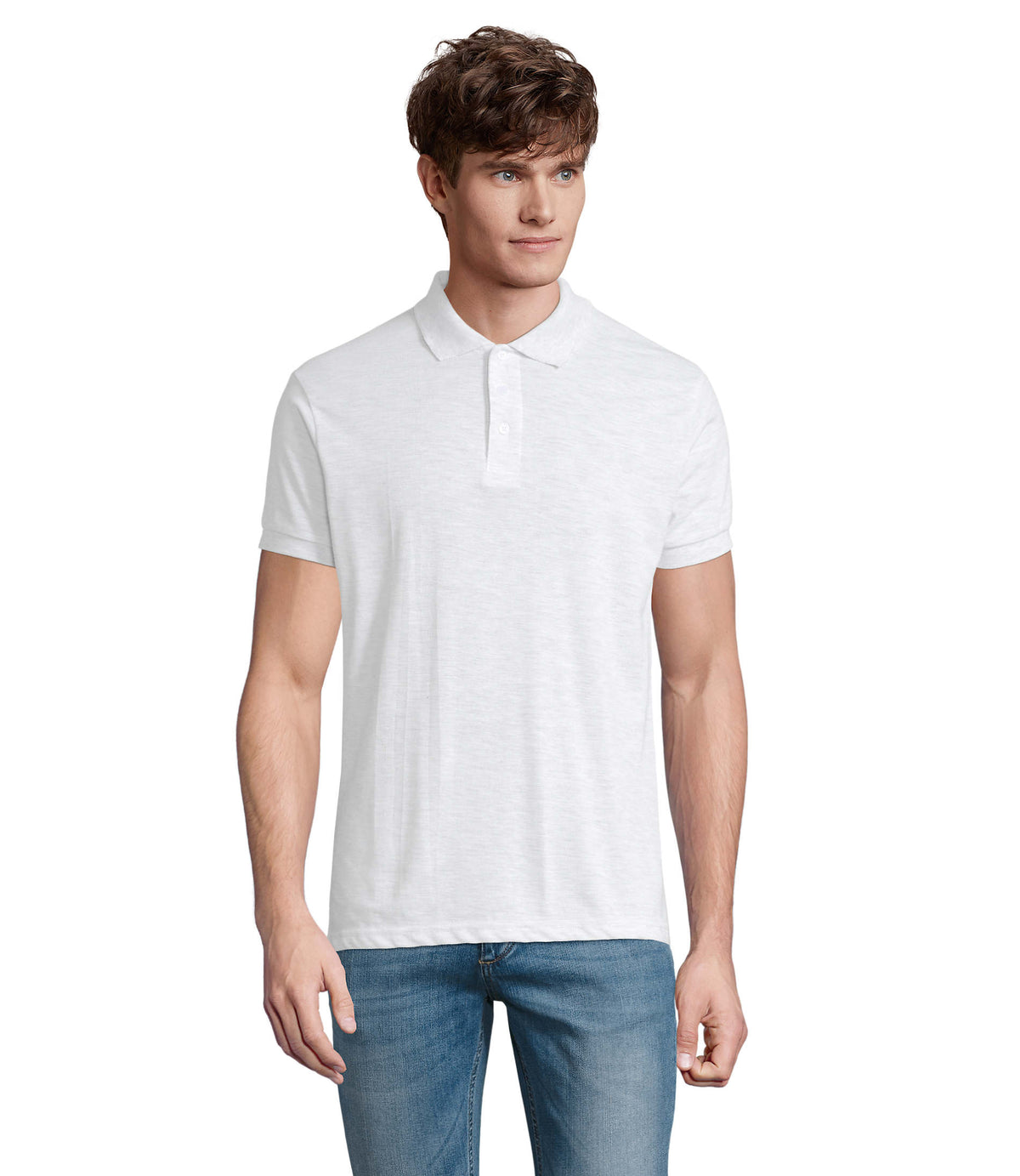 PRIME heren polo 200 g Prime Men in asgrijs