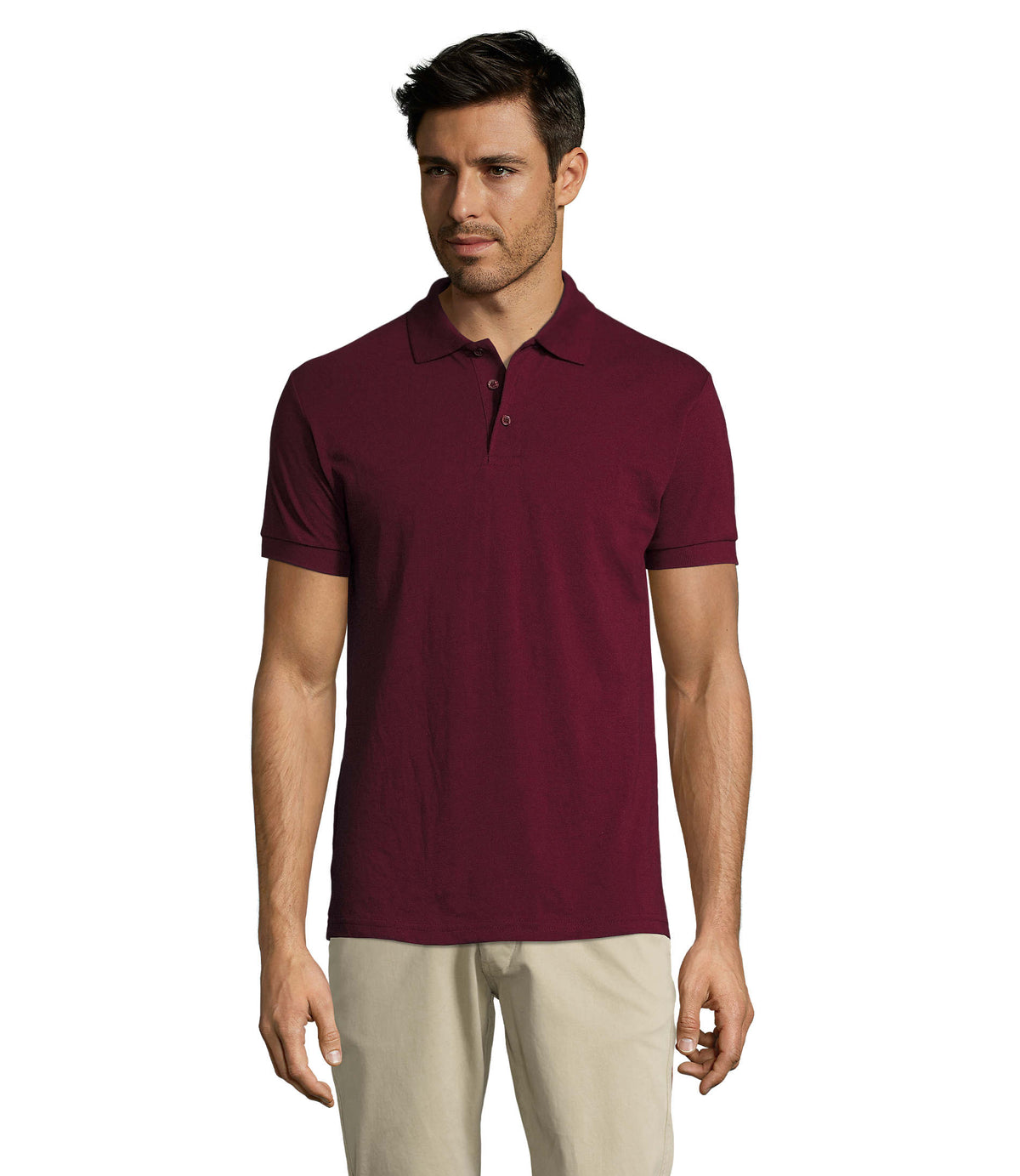 PRIME heren polo 200 g Prime Men in burgundy