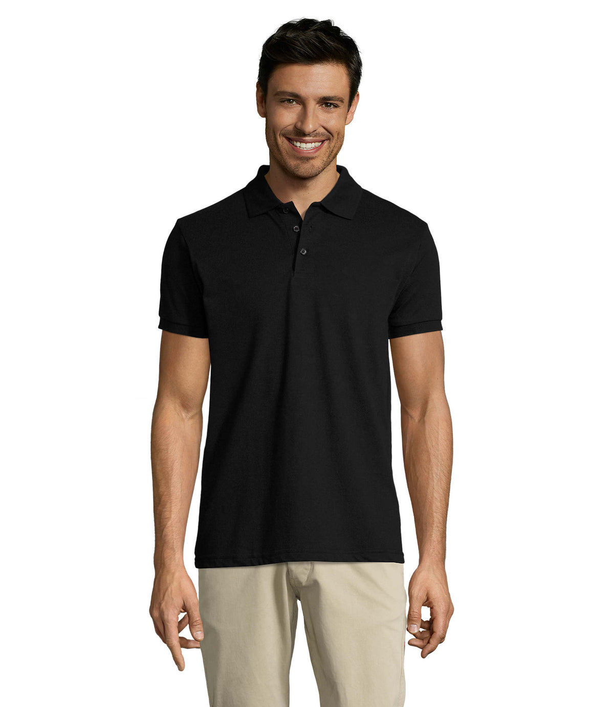 PRIME heren polo 200 g Prime Men in zwart