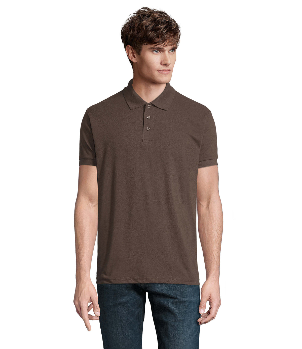PRIME heren polo 200 g Prime Men in chocolate