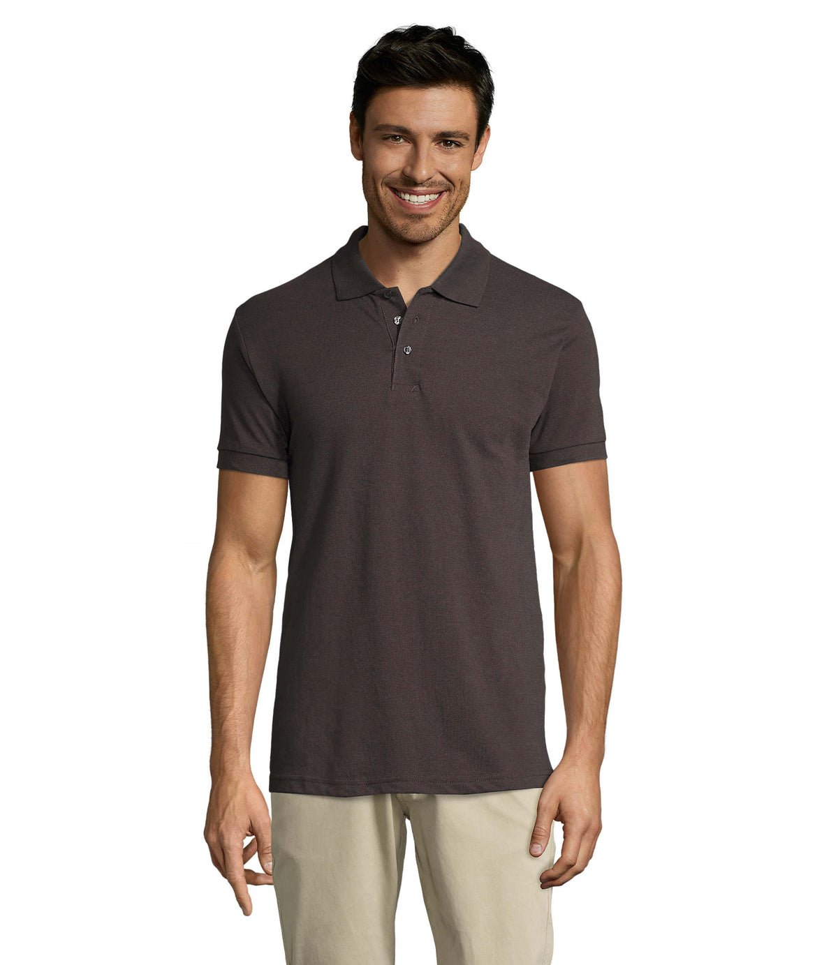PRIME heren polo 200 g Prime Men in donker grijs