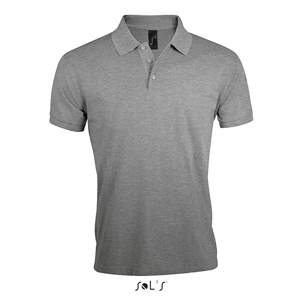 PRIME heren polo 200 g Prime Men in grijs gemêleerd 2