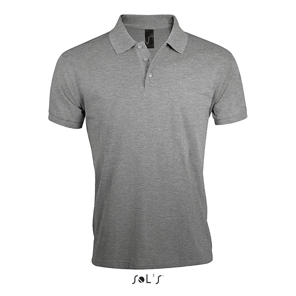 PRIME heren polo 200 g Prime Men in grijs gemêleerd 2