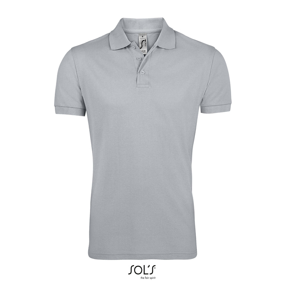 PRIME heren polo 200 g Prime Men in zuiver grijs
