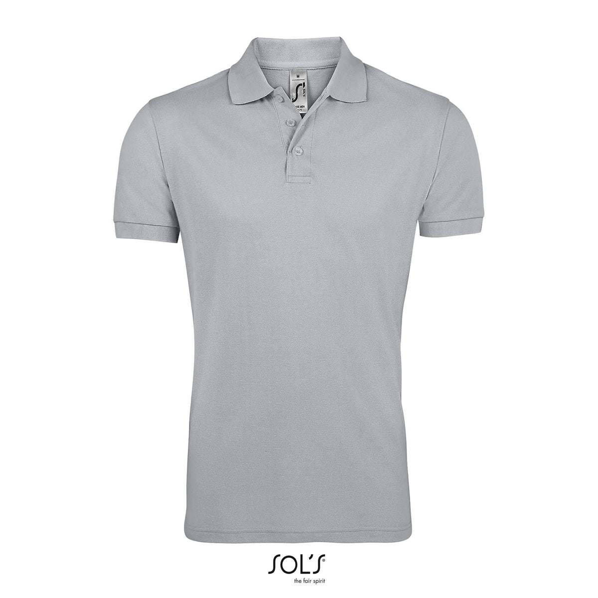 PRIME heren polo 200 g Prime Men in zuiver grijs
