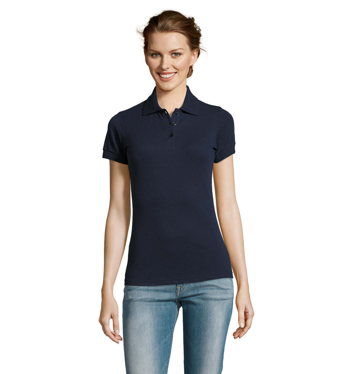 PRIME dames polo200 g Prime Women in franse marine