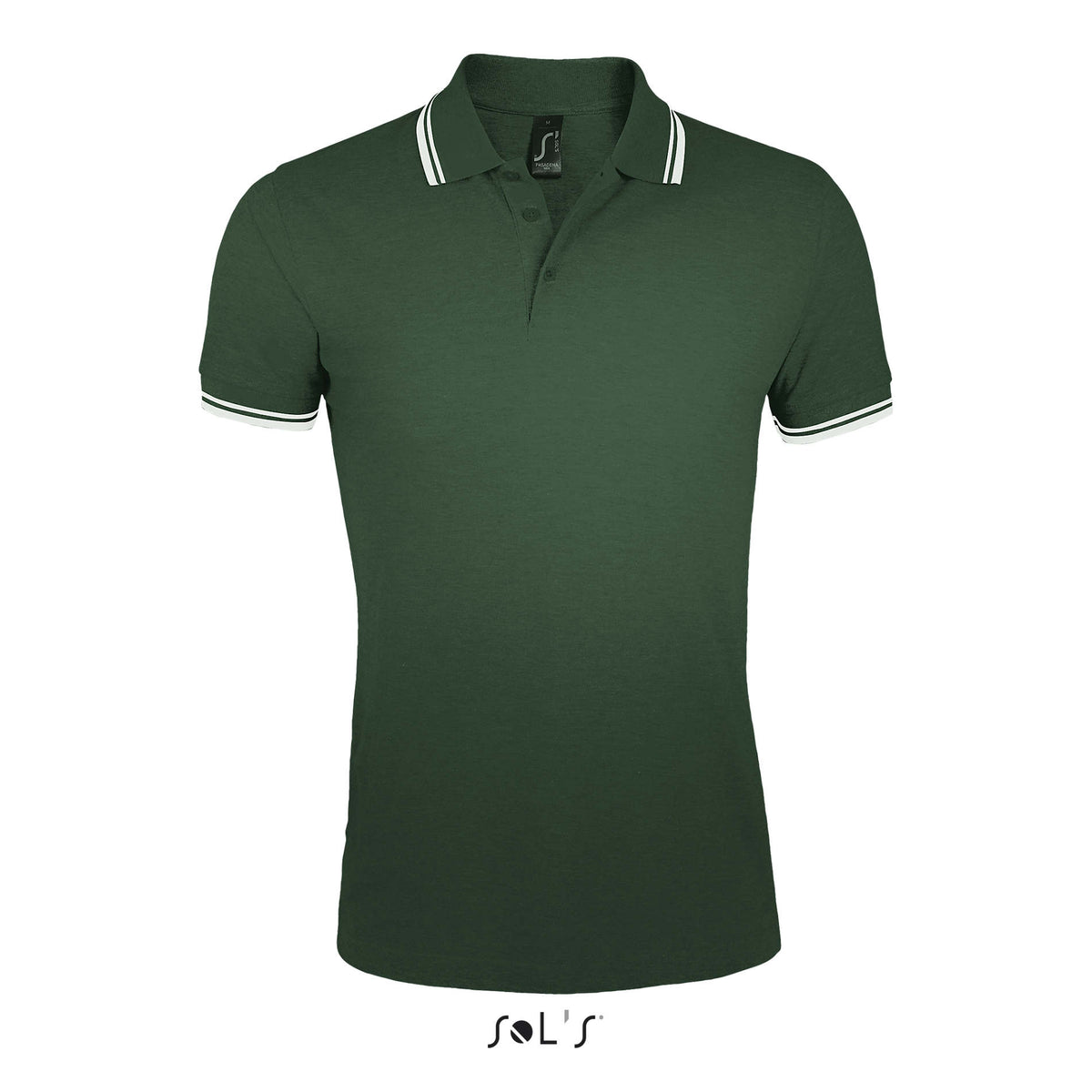 PASADENA heren polo 200 g Pasadena Men in forest green/white