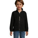 Fleecevest 300 g North Kids in zwart