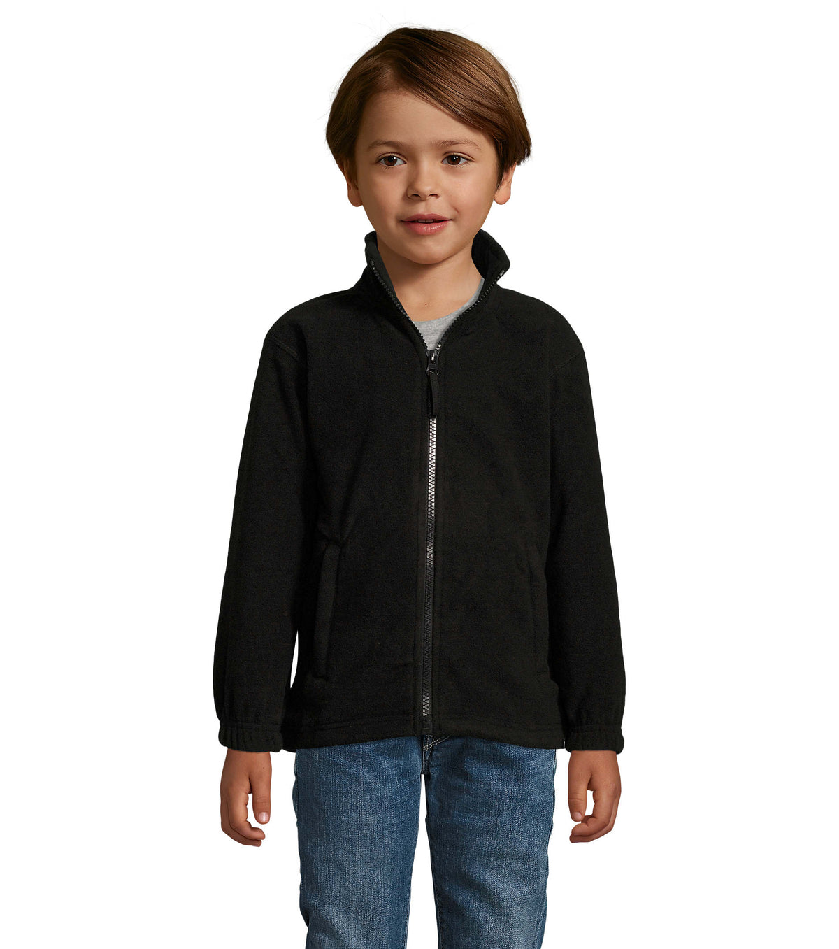 Fleecevest 300 g North Kids in zwart