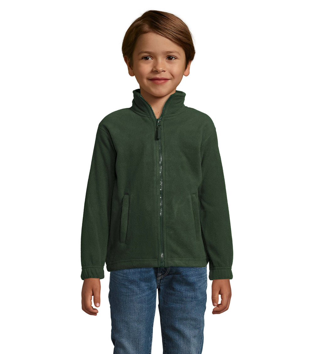 Fleecevest 300 g North Kids in groen