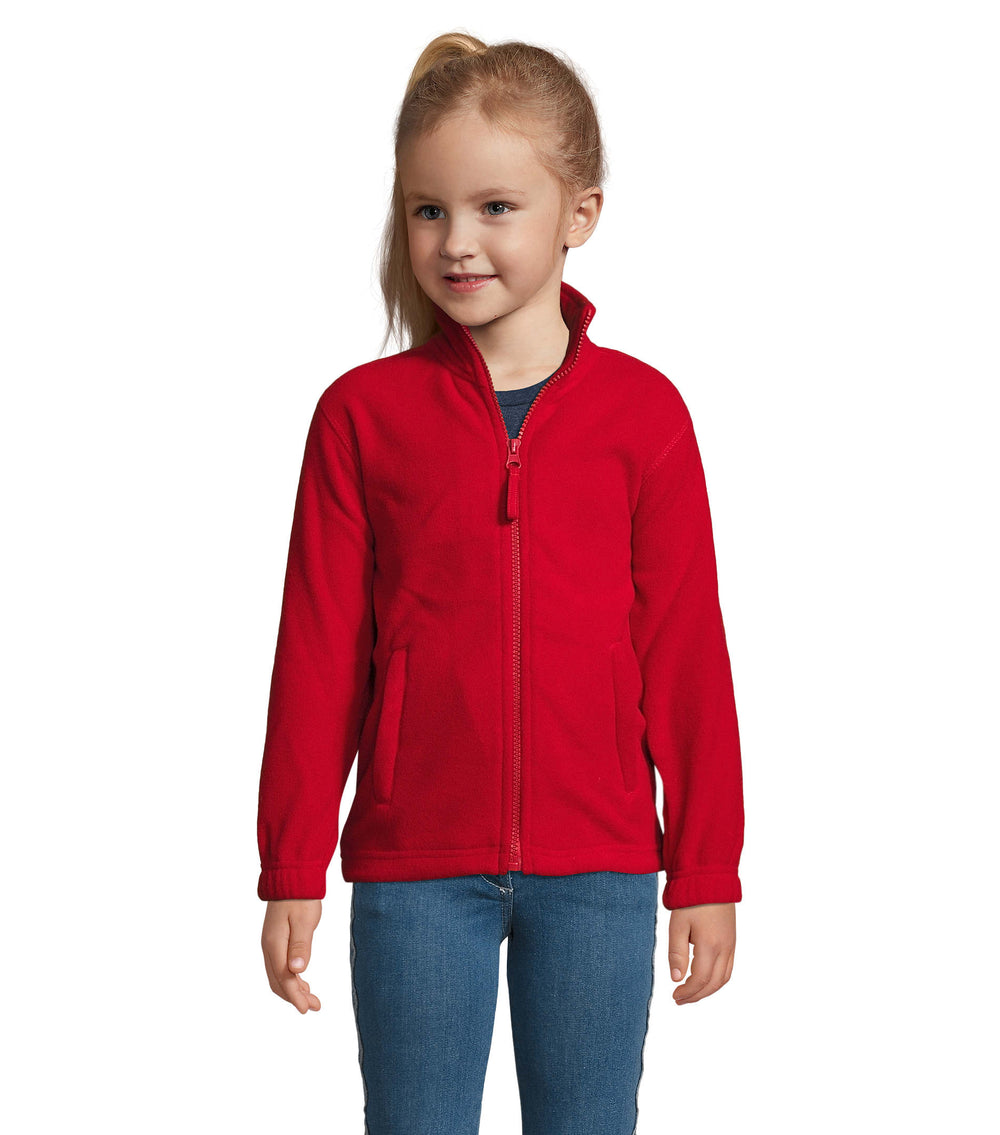 Fleecevest 300 g North Kids in rood