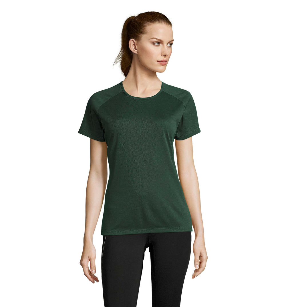 SPORTYdames t-shirt 140 g Sporty Women in bosgroen