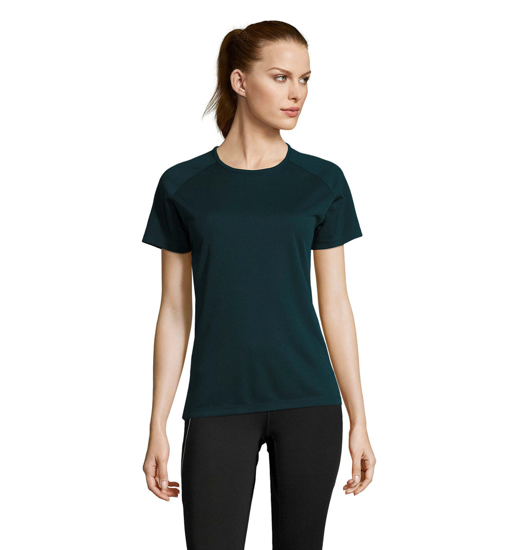 SPORTYdames t-shirt 140 g Sporty Women in petroleum blauw