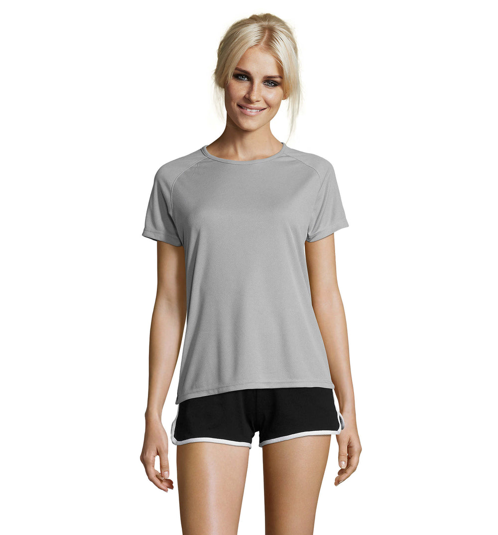 SPORTYdames t-shirt 140 g Sporty Women in zuiver grijs