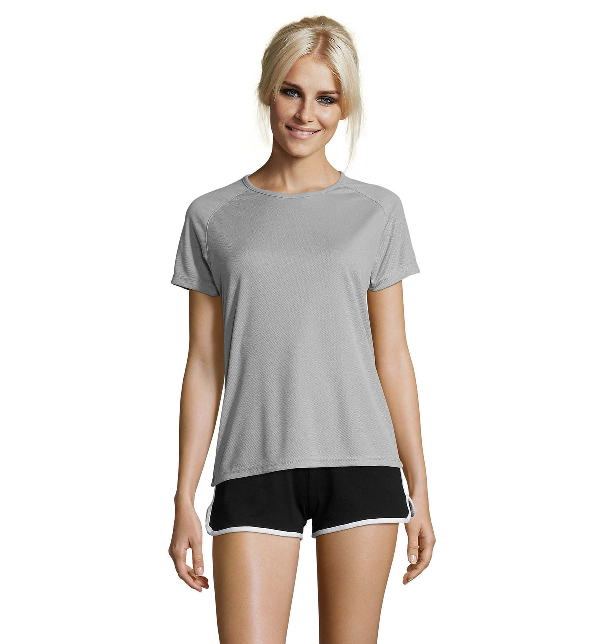 SPORTYdames t-shirt 140 g Sporty Women in zuiver grijs