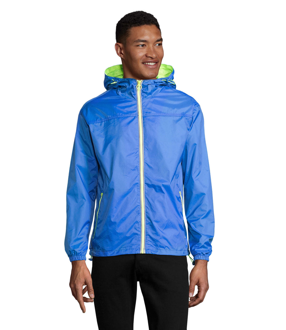 LINED WINDBREAKER Skate in royal/neon yellow