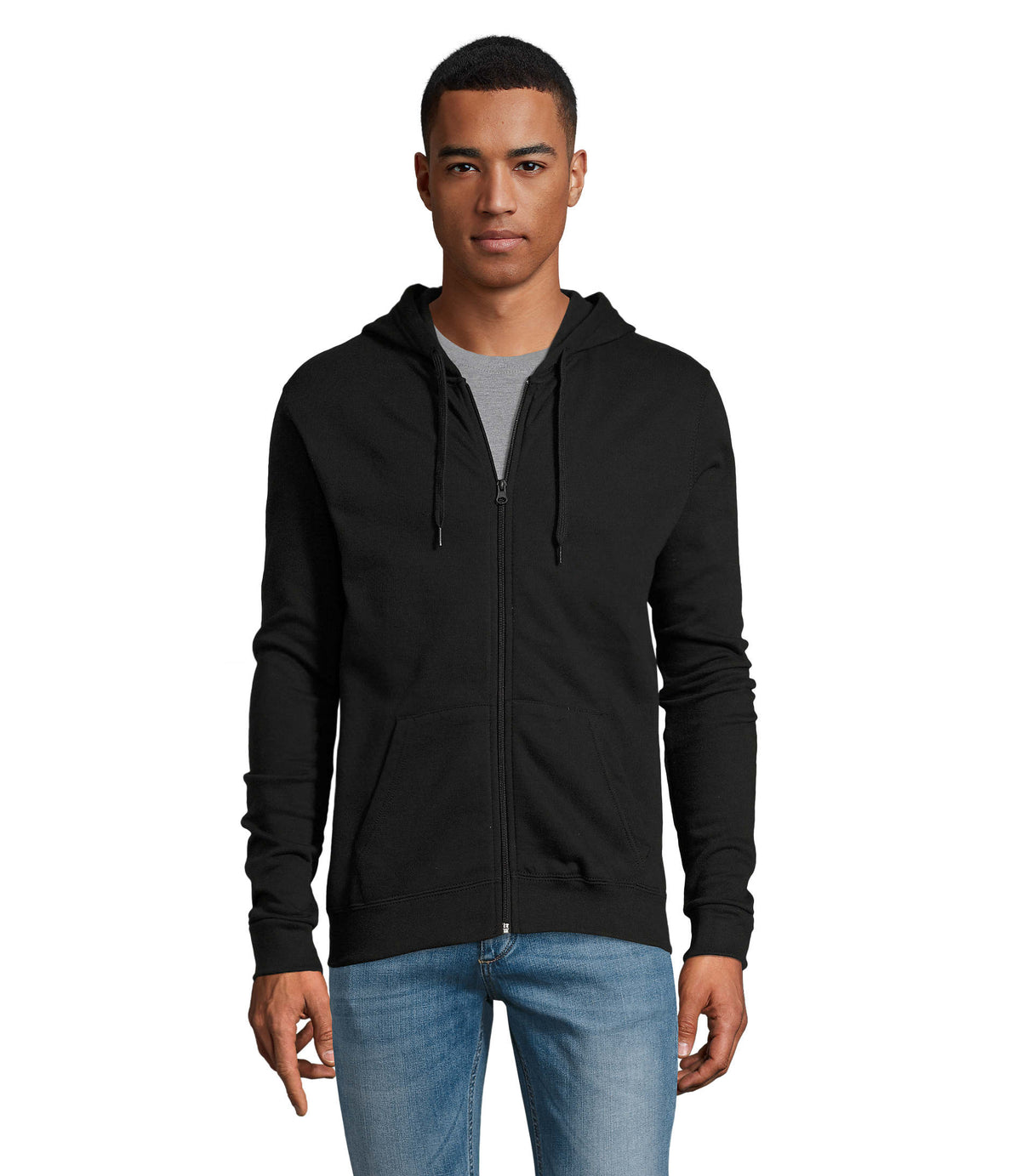 Unisex hoodie 260 g Stone in zwart