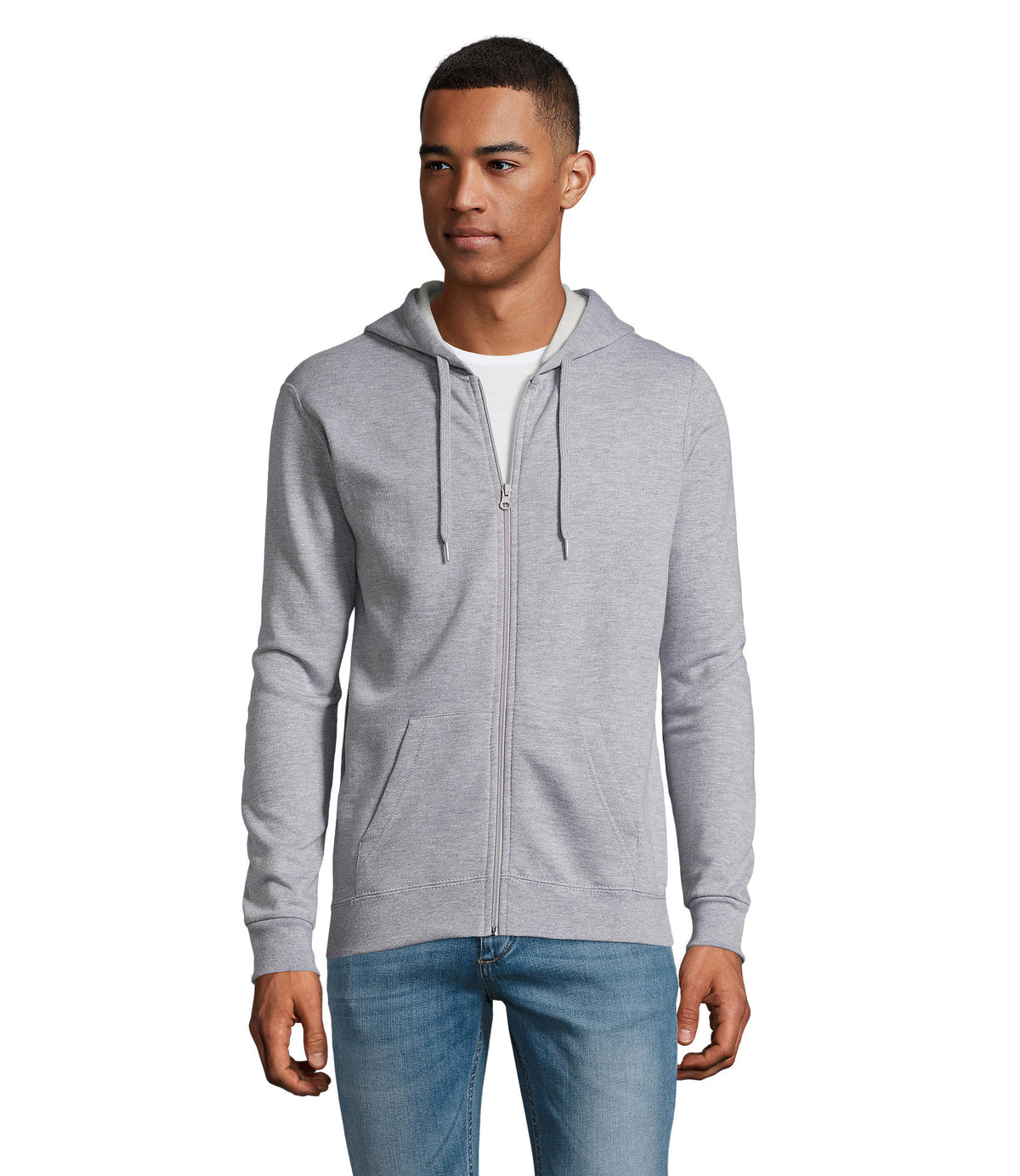 Unisex hoodie 260 g Stone in grijs gemêleerd 2