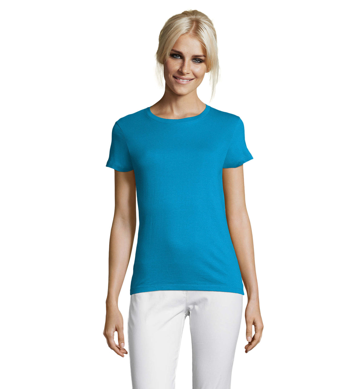 REGENT dames t-shirt 150 g Regent Women in aqua
