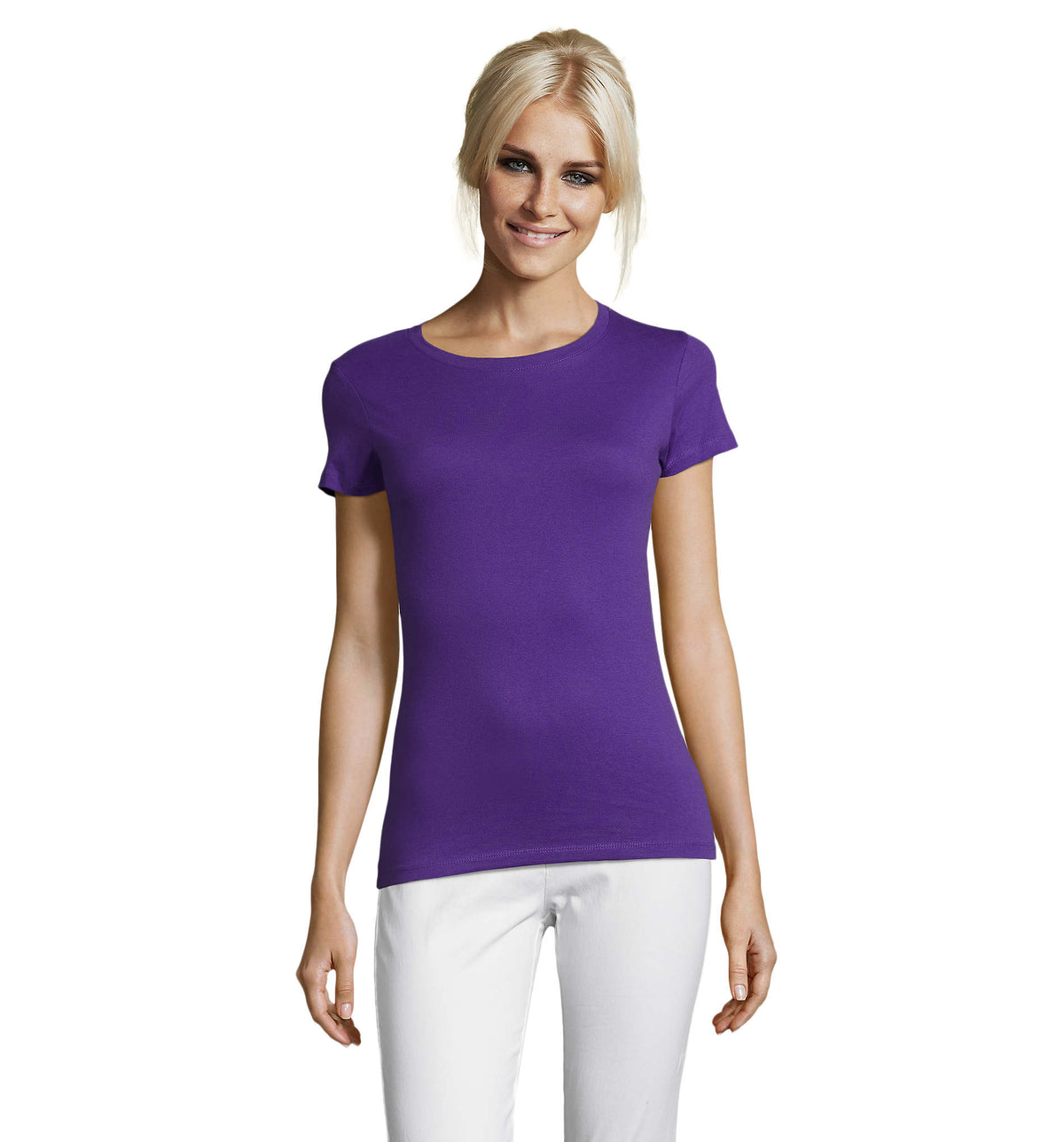REGENT dames t-shirt 150 g Regent Women in donker paars