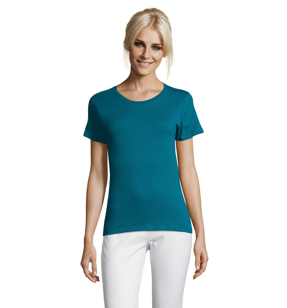 REGENT dames t-shirt 150 g Regent Women in duck blauw