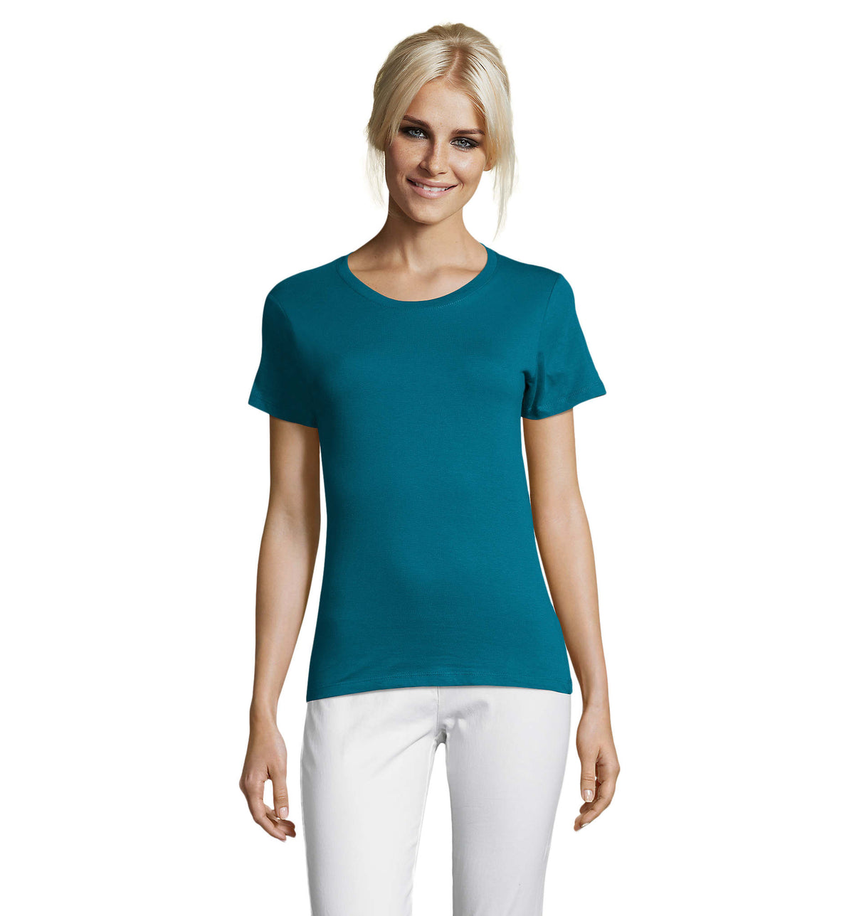REGENT dames t-shirt 150 g Regent Women in duck blauw