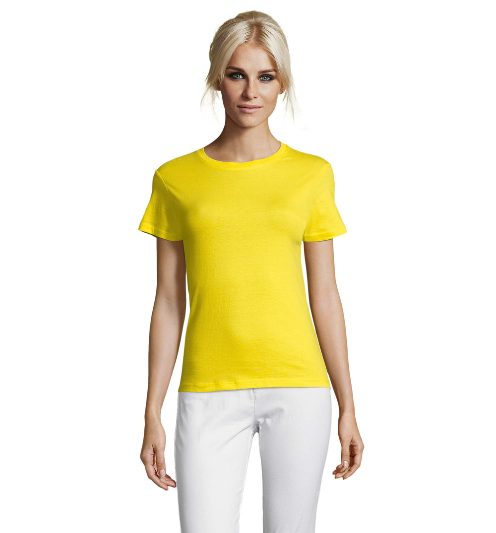 REGENT dames t-shirt 150 g Regent Women in citroen