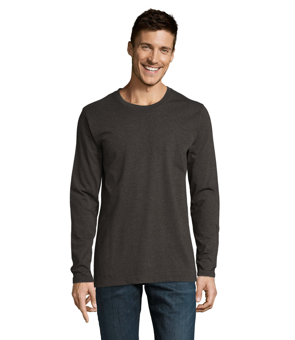 T-shirt190 Imperial Lsl Men in charcoal melange