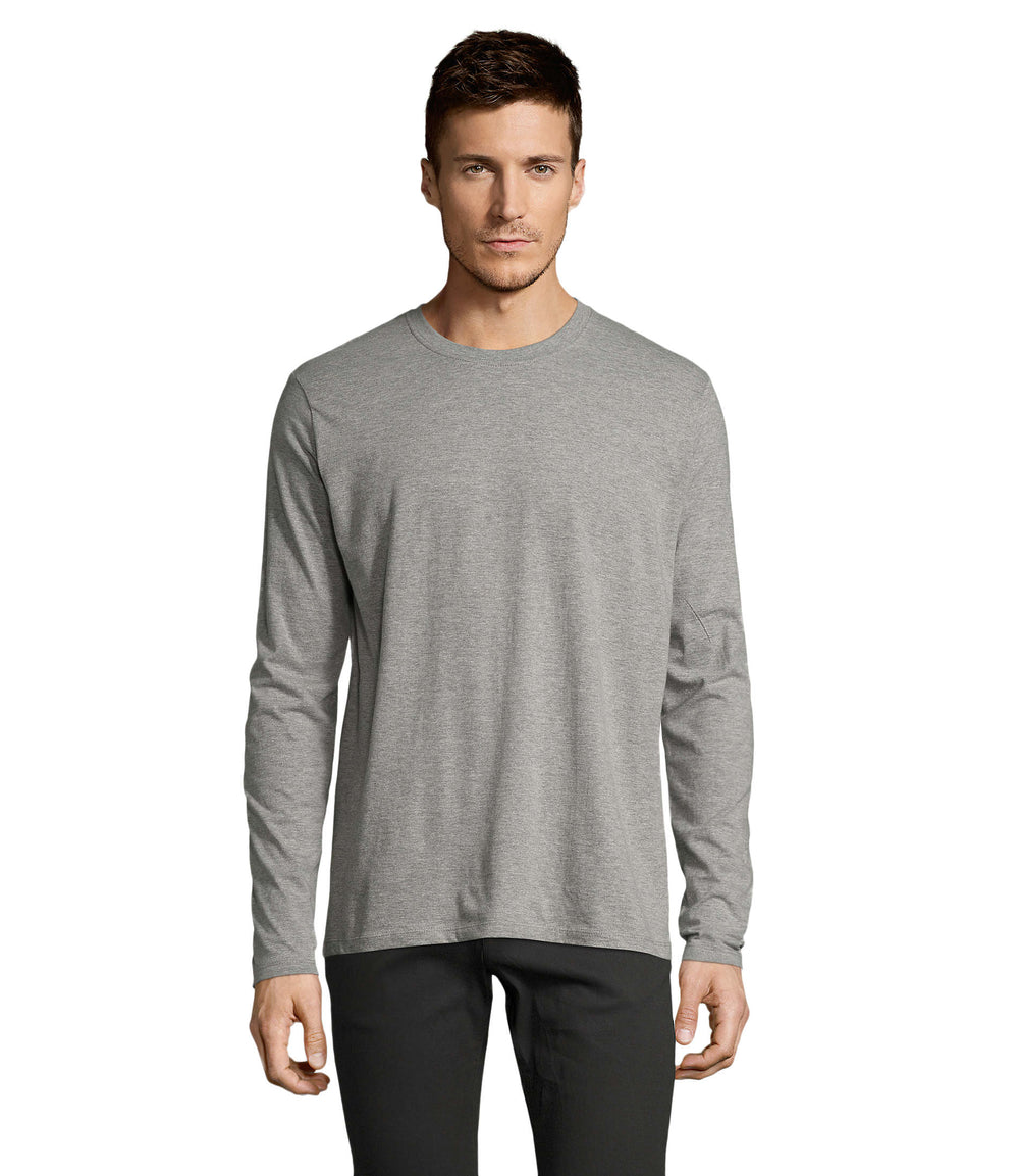 T-shirt190 Imperial Lsl Men in grijs gemeleerd