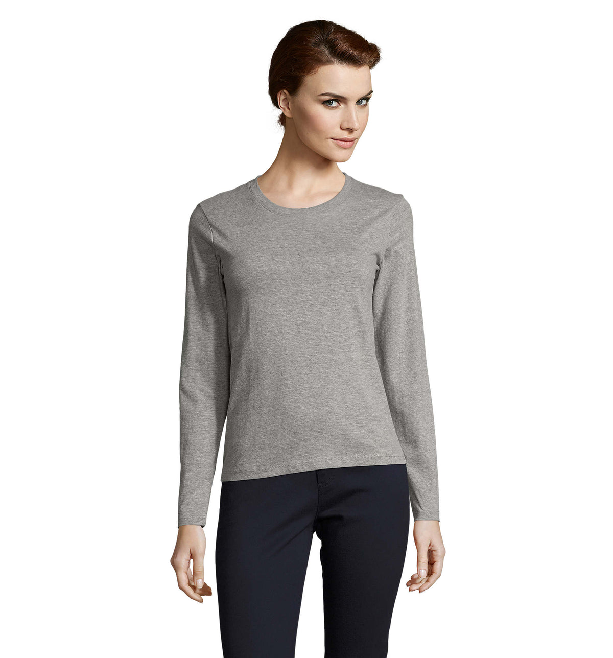 IMPERIAL lsl dames 190 g Imperial Lsl Women in grijs gemeleerd