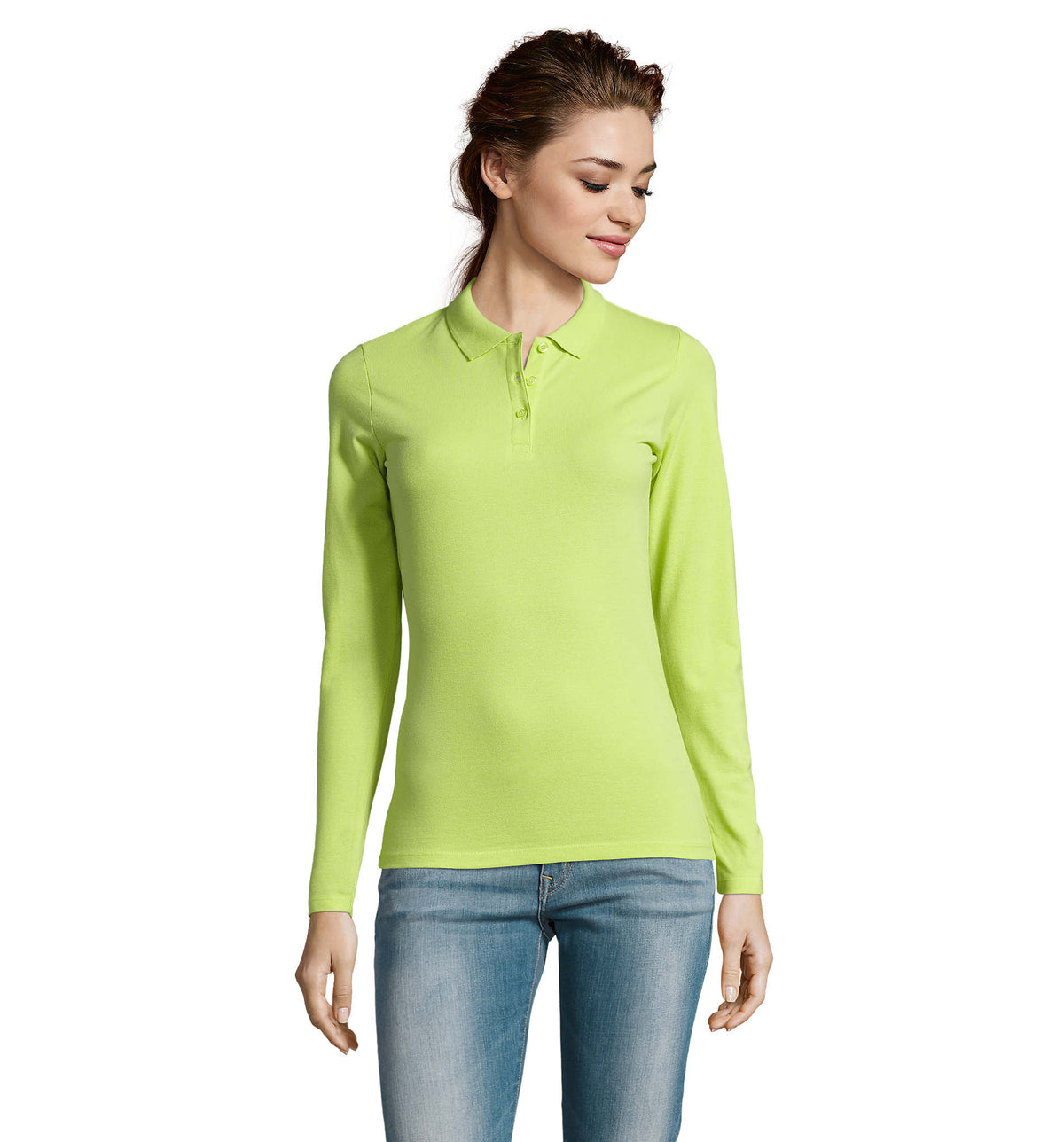PERFECT DAMES LSL POLO 180 Perfect Lsl Women in apple green
