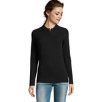 PERFECT DAMES LSL POLO 180 Perfect Lsl Women in zwart