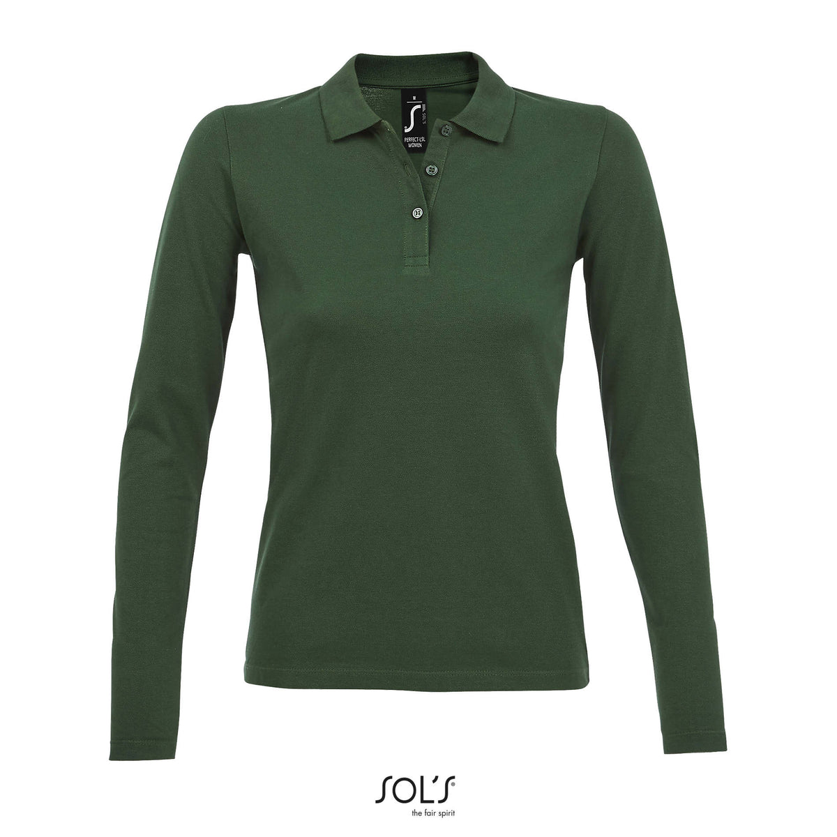 PERFECT DAMES LSL POLO 180 Perfect Lsl Women in flesgroen