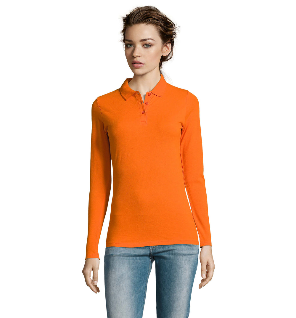 PERFECT DAMES LSL POLO 180 Perfect Lsl Women in oranje