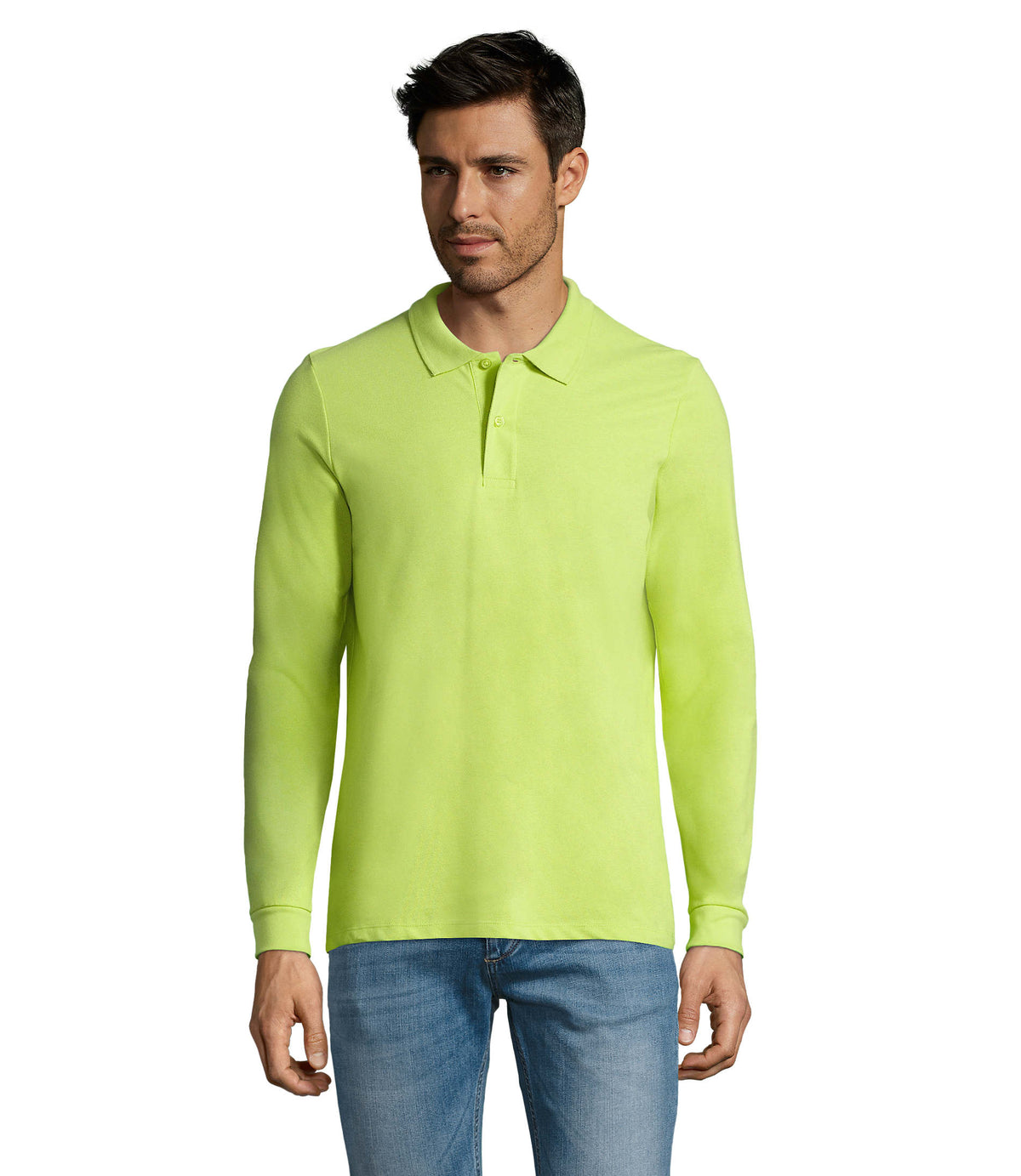 PERFECT MEN LSL POLO 180 g Perfect Lsl Men in apple green