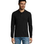 PERFECT MEN LSL POLO 180 g Perfect Lsl Men in zwart