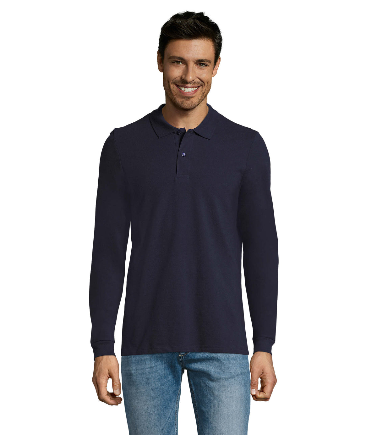 PERFECT MEN LSL POLO 180 g Perfect Lsl Men in franse marine
