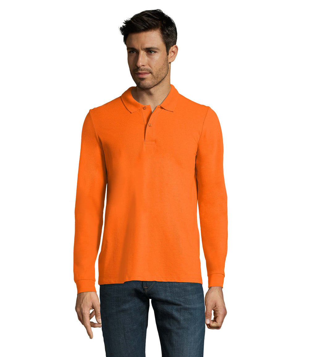 PERFECT MEN LSL POLO 180 g Perfect Lsl Men in oranje