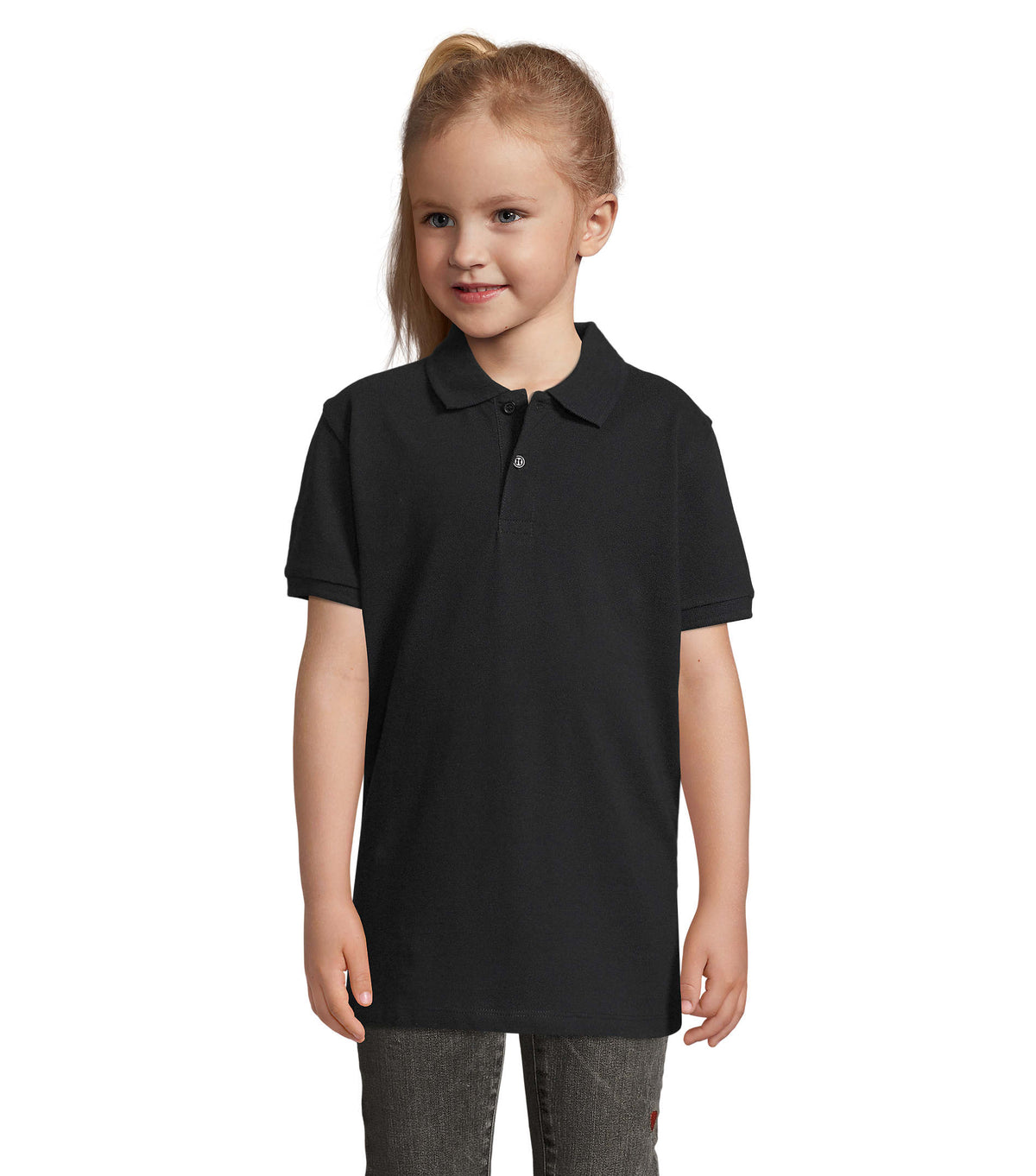 PERFECT kinder polo 180 g Perfect Kids in zwart