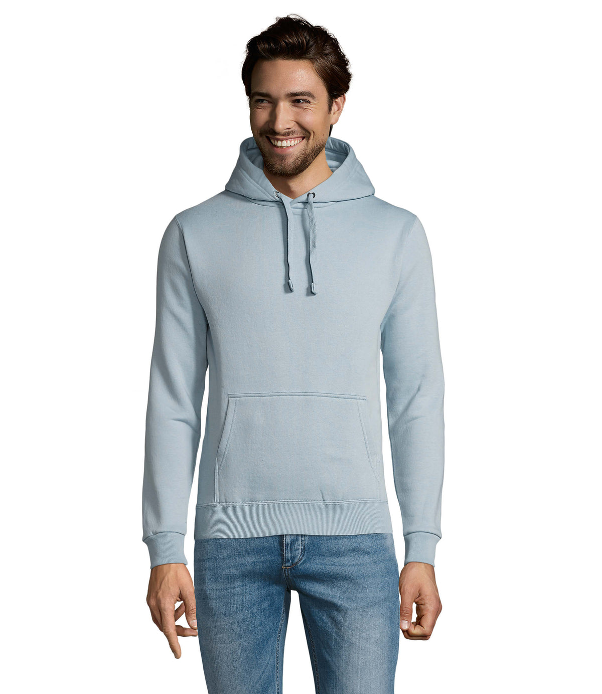 Heren sweater 280 g Spencer in creamy blue