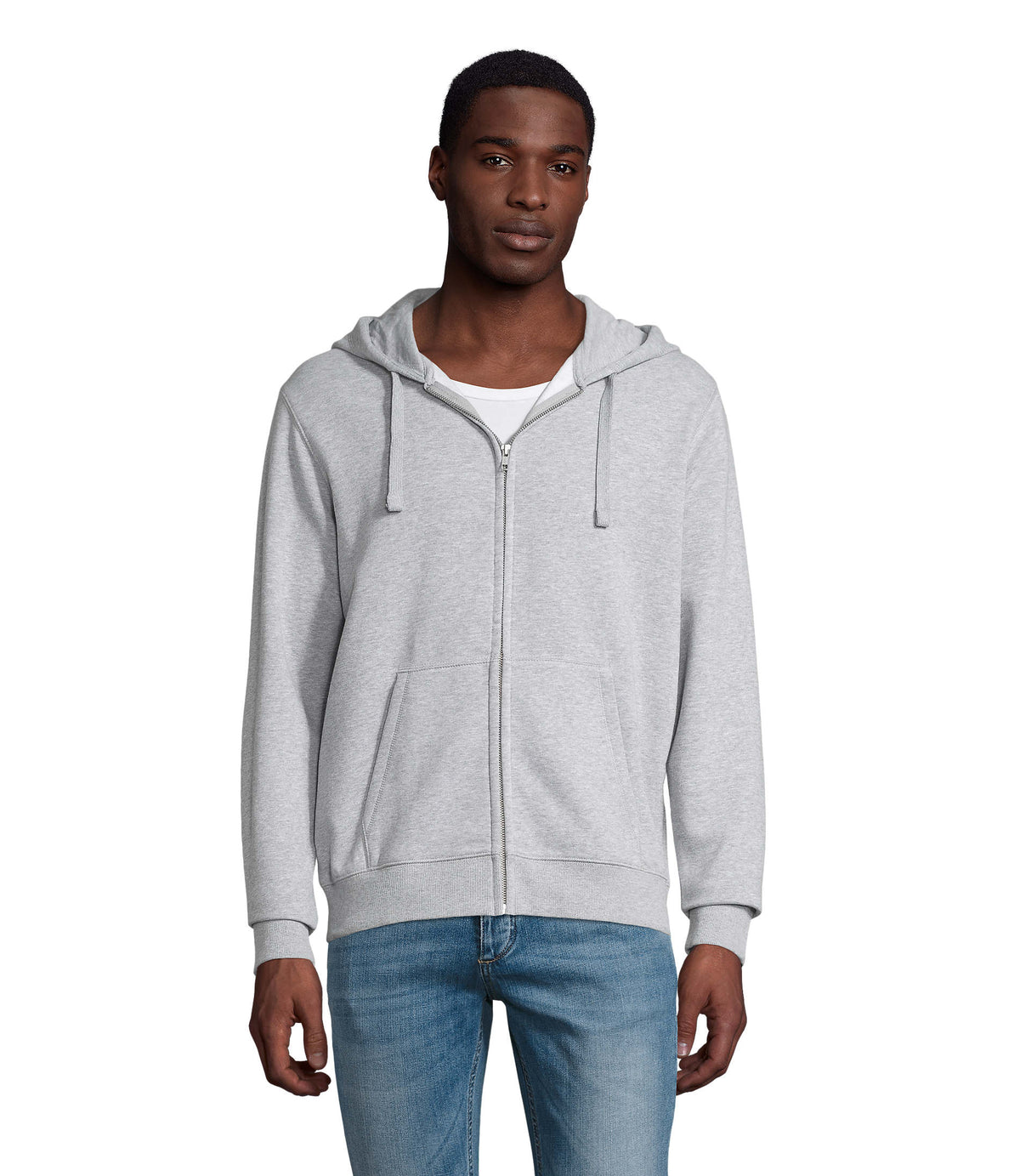 SPIKE HOOD HEREN 280 g Spike Men in grijs gemêleerd 2