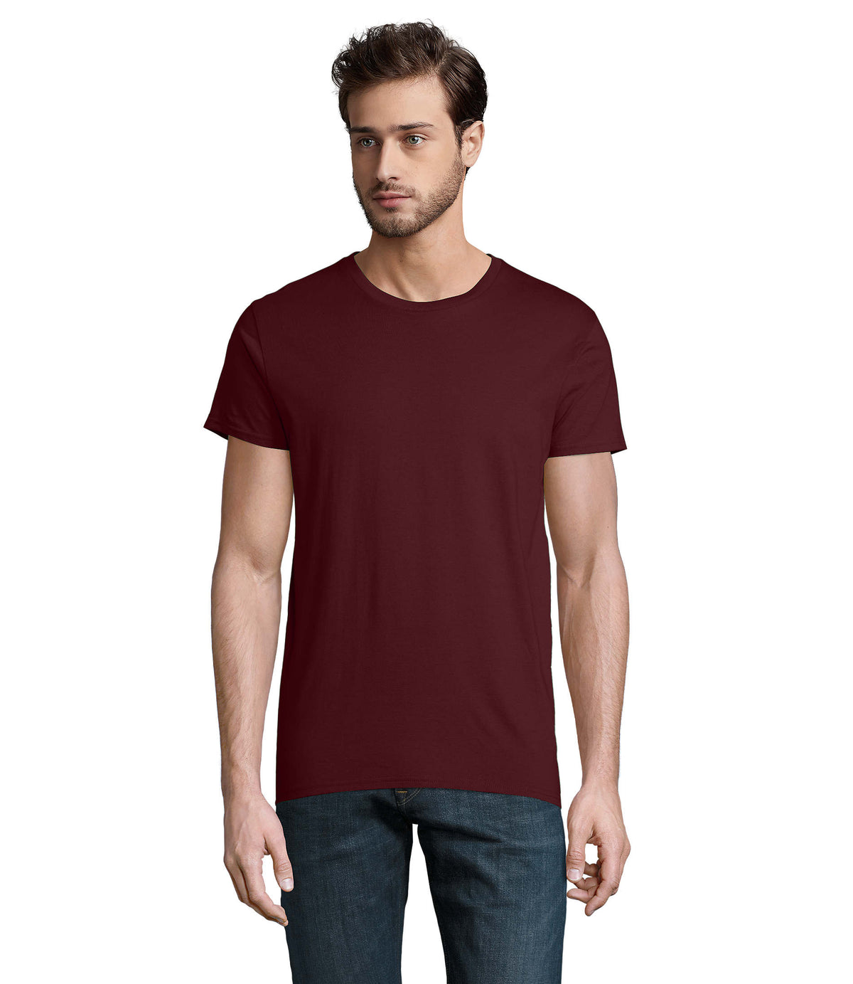 PIONIER HEREN T-Shirt 175 g Pioneer Men in burgundy
