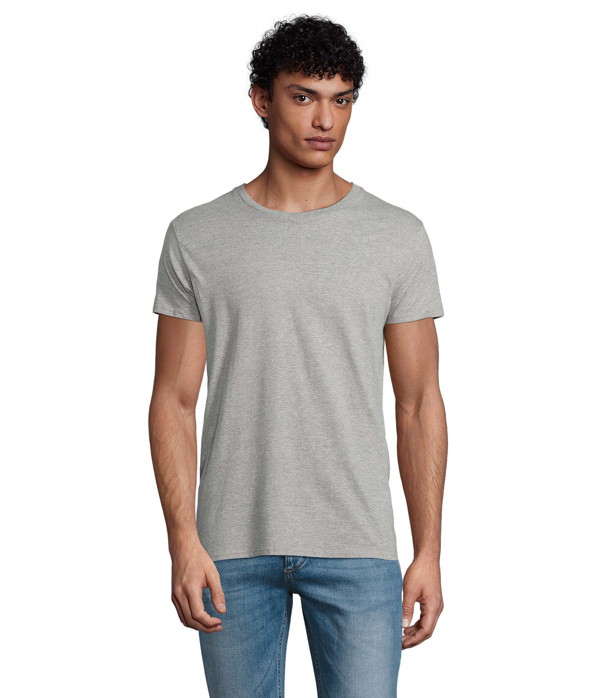 PIONIER HEREN T-Shirt 175 g Pioneer Men in grijs gemeleerd
