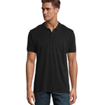 PLANET HEREN Polo 170 g Planet Men in zwart