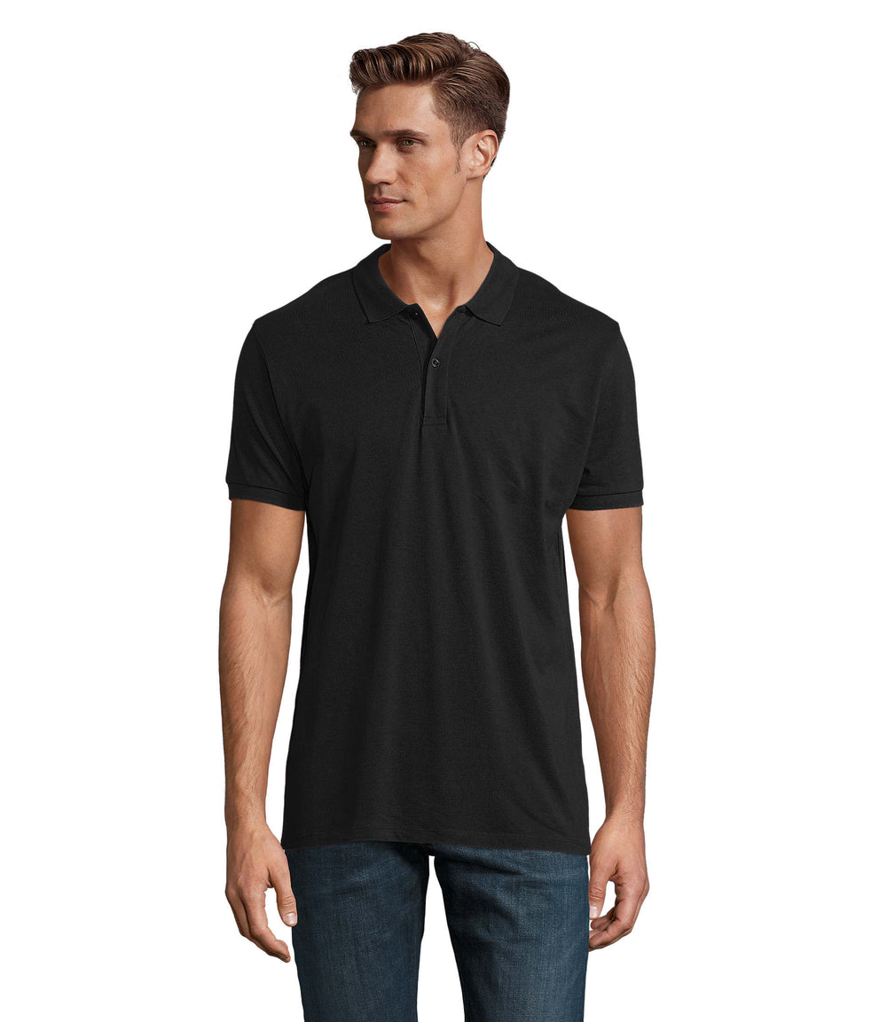 PLANET HEREN Polo 170 g Planet Men in zwart
