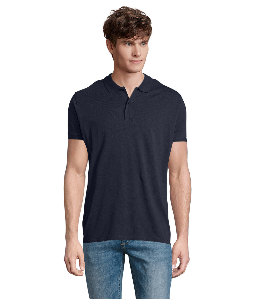 PLANET HEREN Polo 170 g Planet Men in franse marine